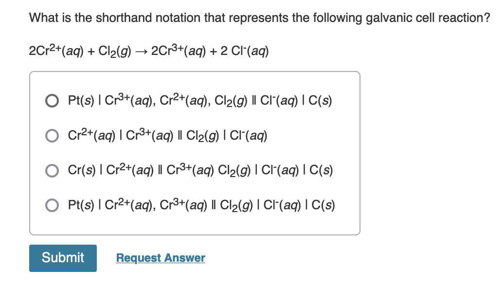 Solved What is the shorthand notation that represents the | Chegg.com