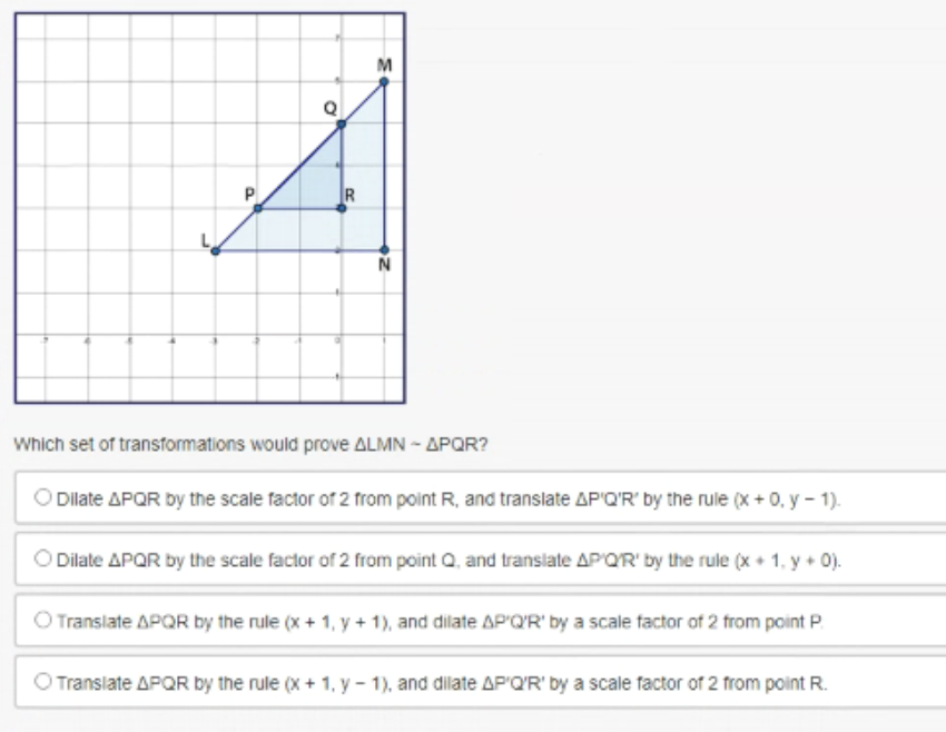 Solved M P R N Which set of transformations would prove ALMN