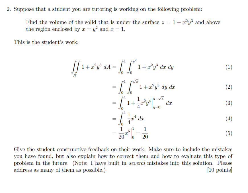 Solved 2. Suppose that a student you are tutoring is working | Chegg.com