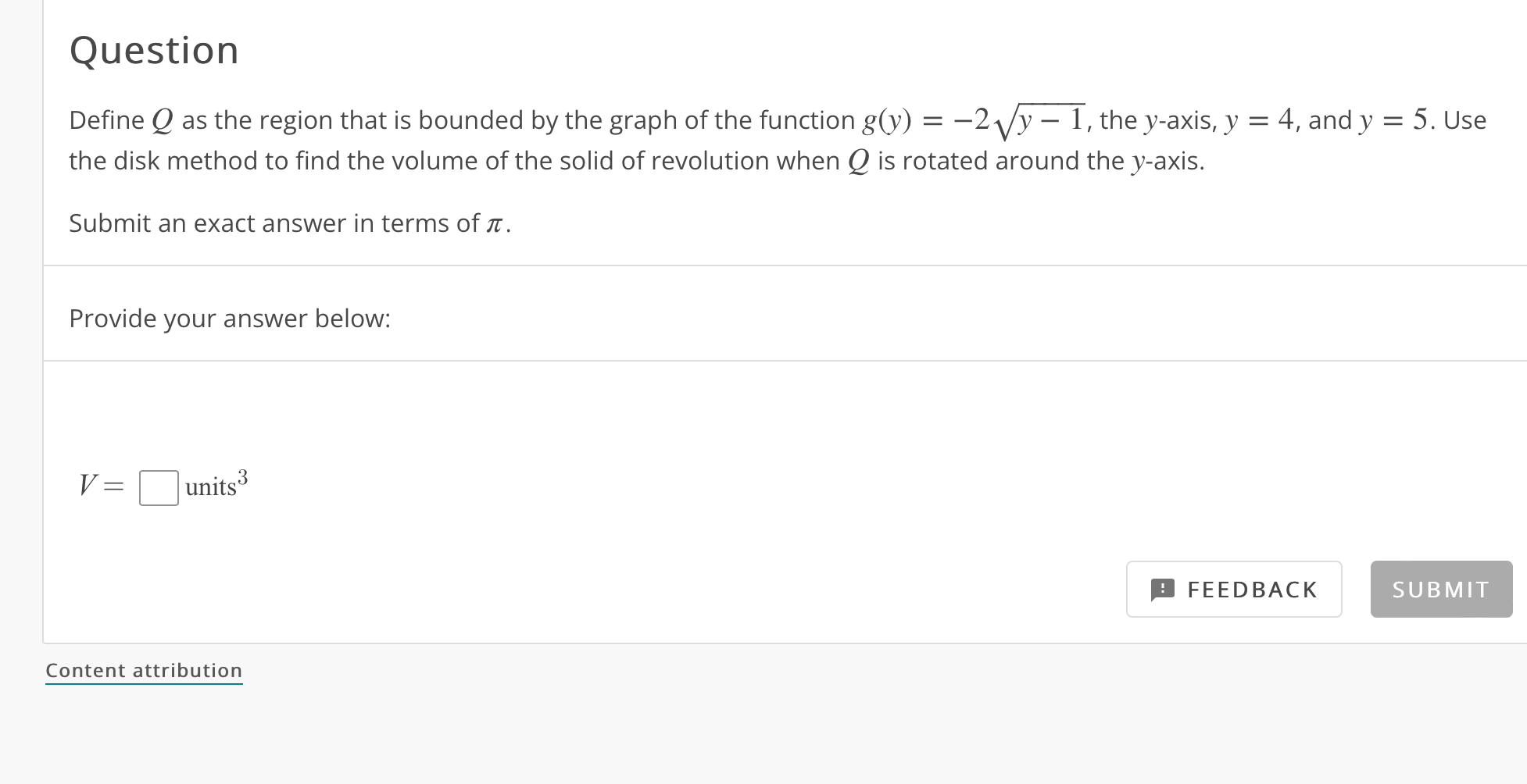Solved Define Q as the region that is bounded by the graph