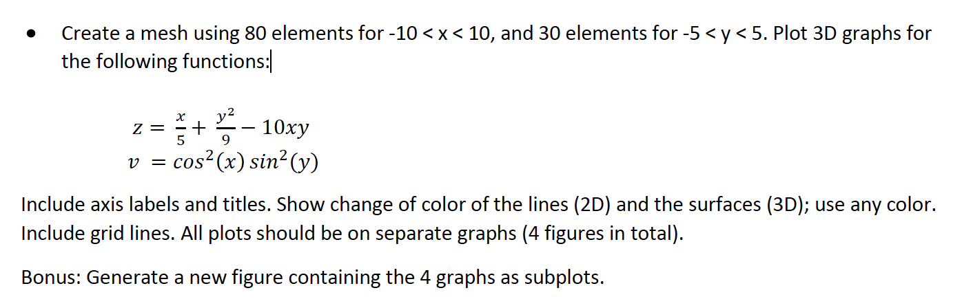 Solved Create a mesh using 80 elements for -10 | Chegg.com