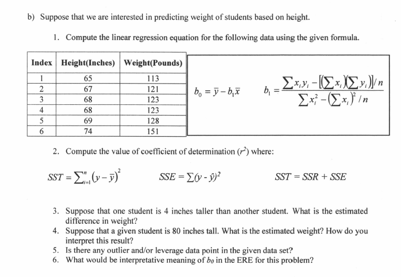 Solved B) Suppose That We Are Interested In Predicting | Chegg.com