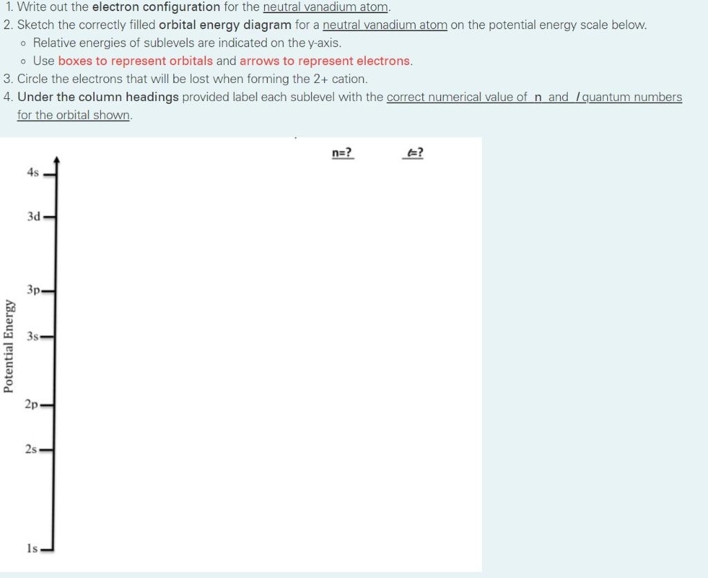 Solved 1. Write out the electron configuration for the | Chegg.com