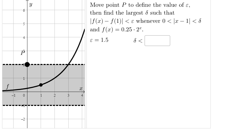 Solved Move point P to define the value of ε, then find the | Chegg.com