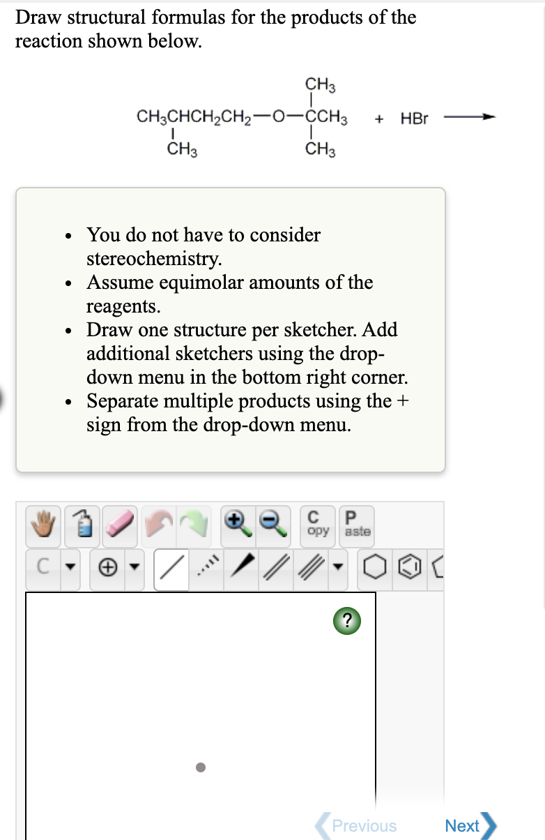 Solved Draw Structural Formulas For The Products Of The | Chegg.com