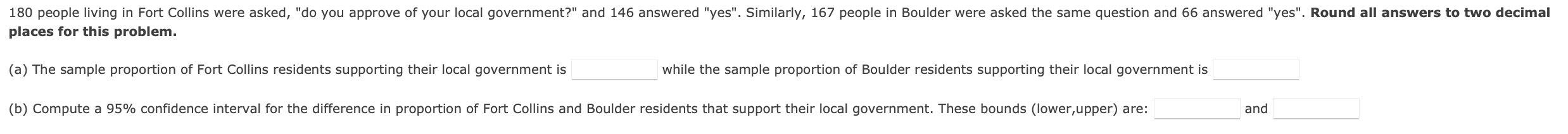 Solved Places For This Problem. (a) The Sample Proportion Of | Chegg.com