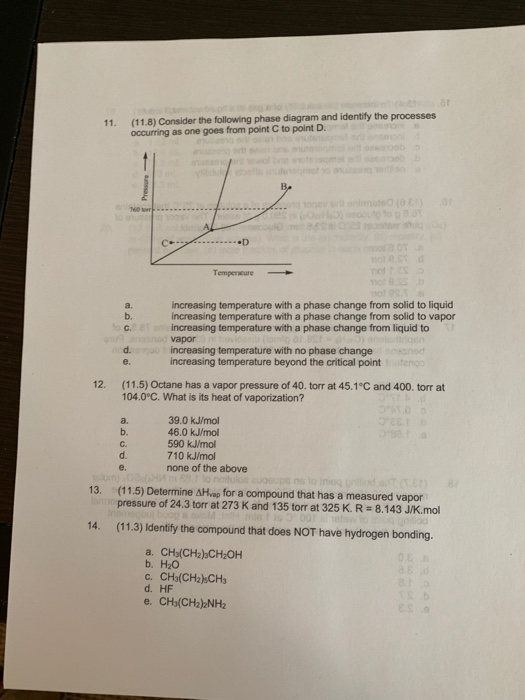 Solved (11.8) Consider the following phase diagram and | Chegg.com