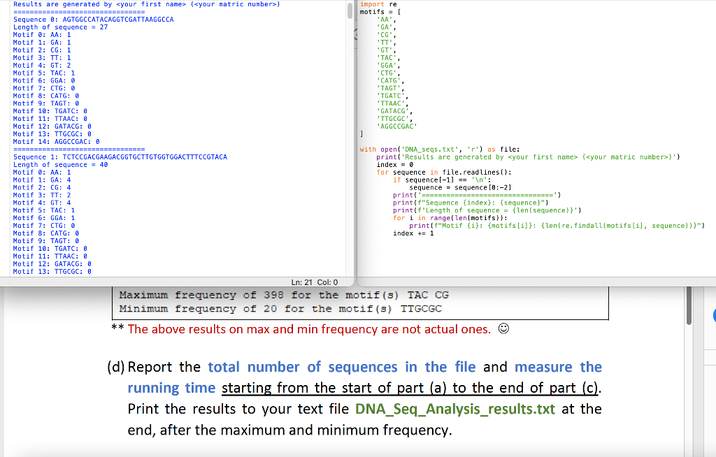 IN PYTHON!!! 3. Plot a BAR CHART capturing
