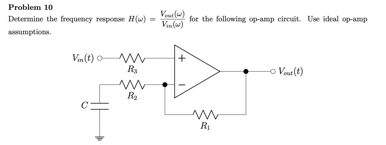 Solved Problem 10 Determine the frequency response H(w) | Chegg.com