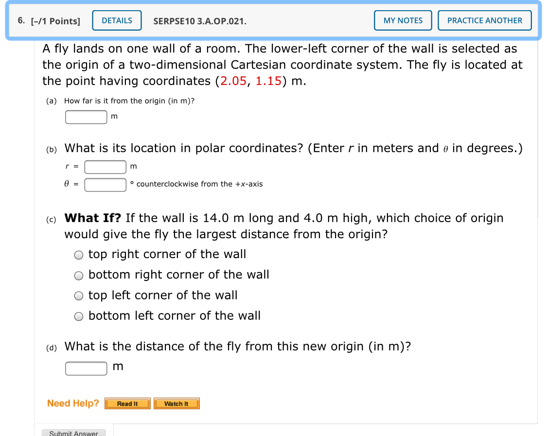 Solved 6. [-/1 Points] DETAILS SERPSE10 3.A.OP.021. MY NOTES | Chegg.com