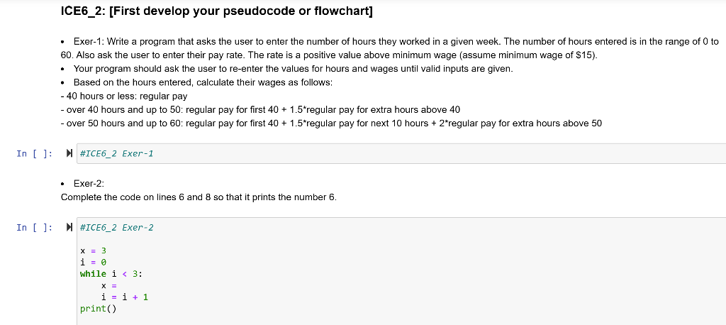 Solved ICE6_2: [First develop your pseudocode or flowchart] | Chegg.com