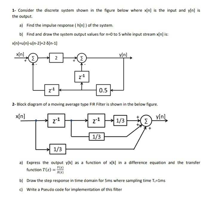 Solved 1. Consider The Discrete System Shown In The Figure | Chegg.com