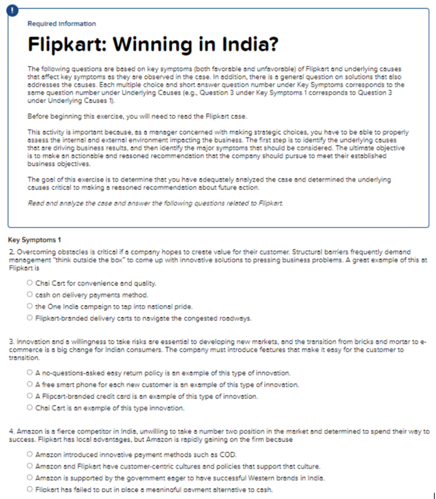 Solved Flipkart Winning in India The following questions Chegg