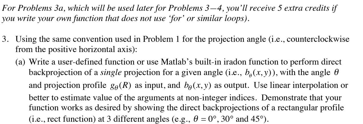 Solved For Problems 3a, which will be used later for | Chegg.com