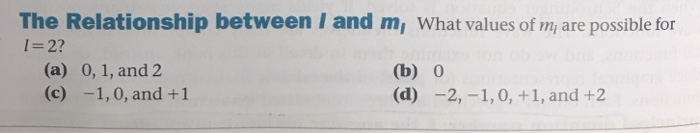 Solved The Relationship between I and m, What values of m | Chegg.com