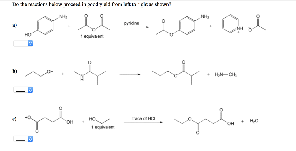 Solved Acyl Transfer Direction Do the reactions below | Chegg.com