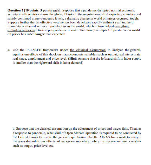 Solved Question 2 [10 points, 5 points each]: Suppose that a | Chegg.com