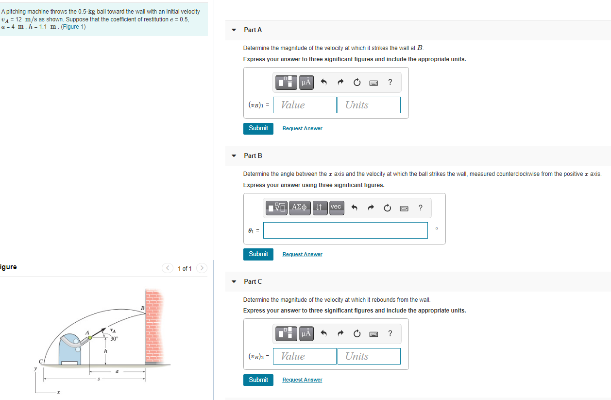 Solved A Pitching Machine Throws The 0.5-kg Ball Toward The | Chegg.com