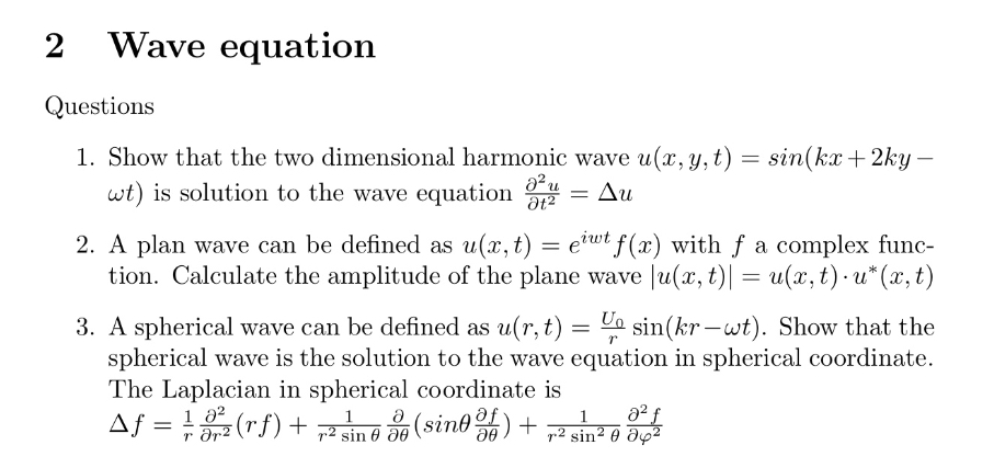 solved-2-wave-equation-questions-1-show-that-the-two-chegg