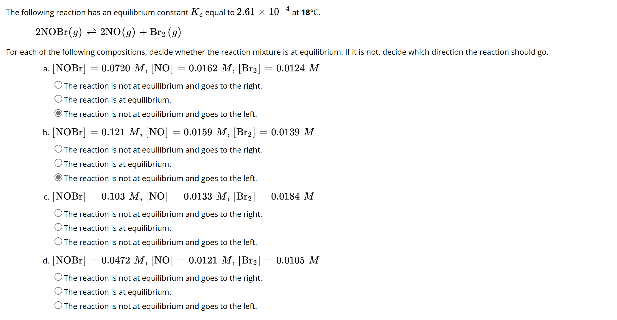 Solved The following reaction has an ﻿equilibrium constant | Chegg.com