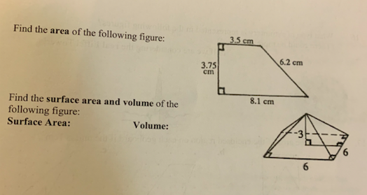 Solved Find the area of the following figure: 6.2 cm .75 cm | Chegg.com