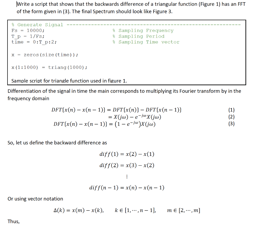 Write a script that shows that the backwards | Chegg.com