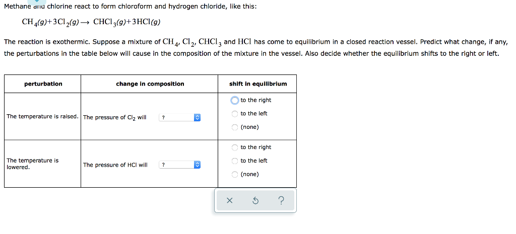 Solved Methane and chlorine react to form chloroform and | Chegg.com