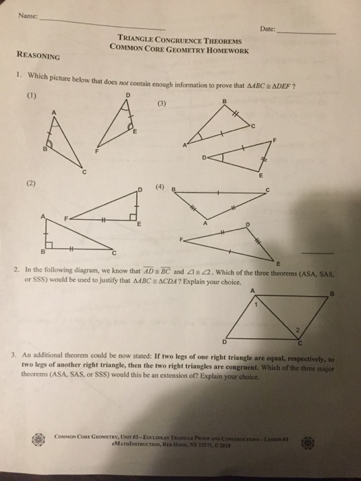 common core geometry homework