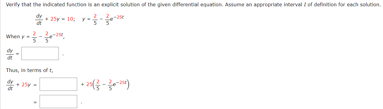 Solved Verify that the indicated function is an explicit | Chegg.com
