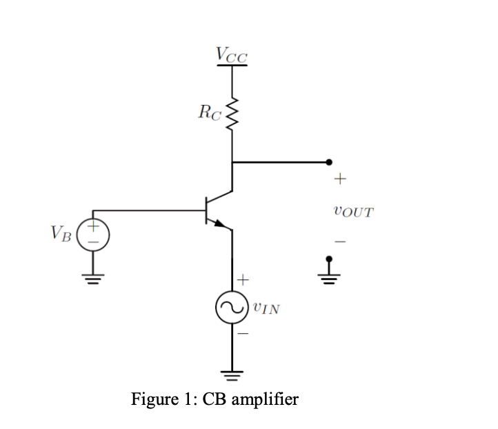 Solved The CB Amplifier Is Commonly Used As A Current | Chegg.com