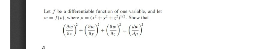 Solved Let f be a differentiable function of one variable, | Chegg.com