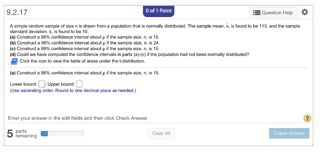 Solved A simple random sample of size n is drawn from a | Chegg.com