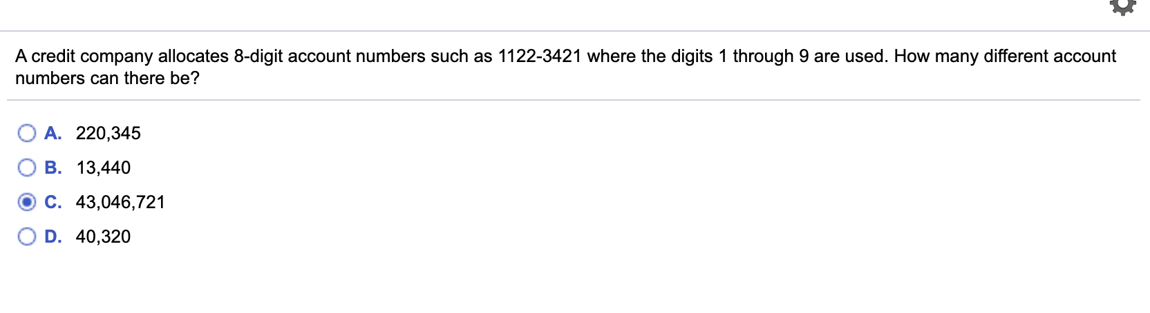 Solved A credit company allocates 8-digit account numbers | Chegg.com