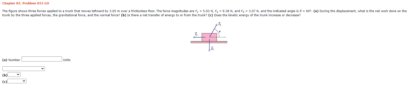 Solved Chapter 07, Problem 015 GO The figure shows three | Chegg.com