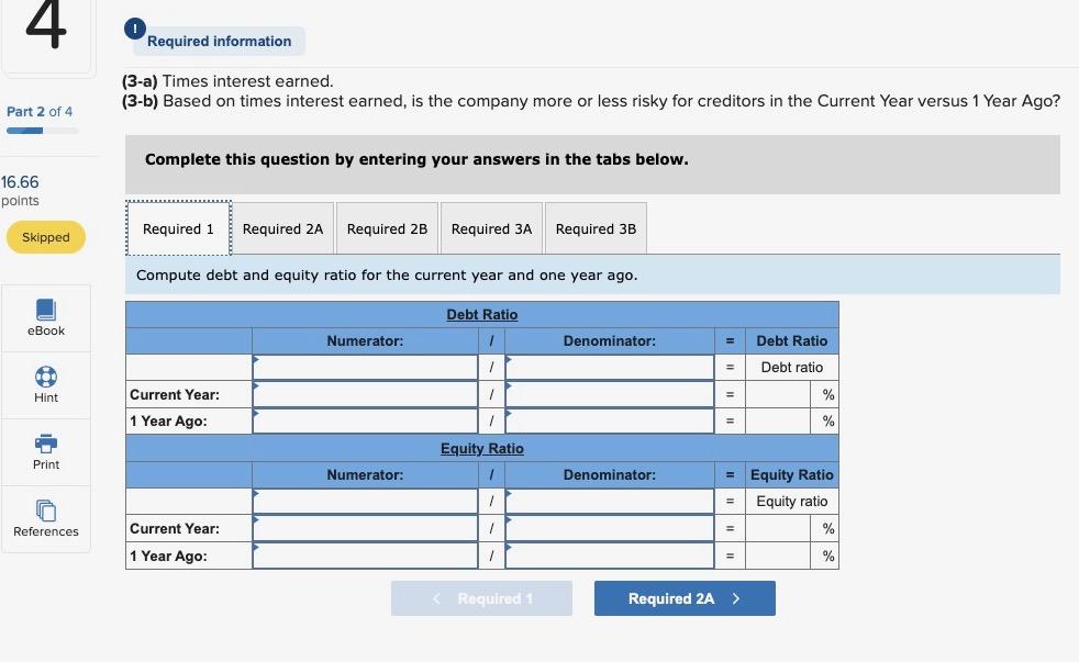 Solved 4 ! Part 2 of 4 Required information [The following | Chegg.com