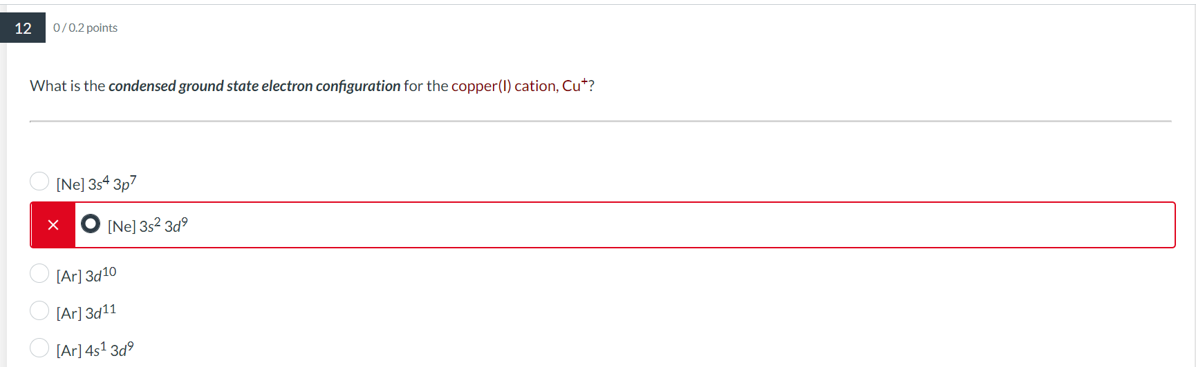 Solved 2 0/0.2 points What is the condensed ground state | Chegg.com