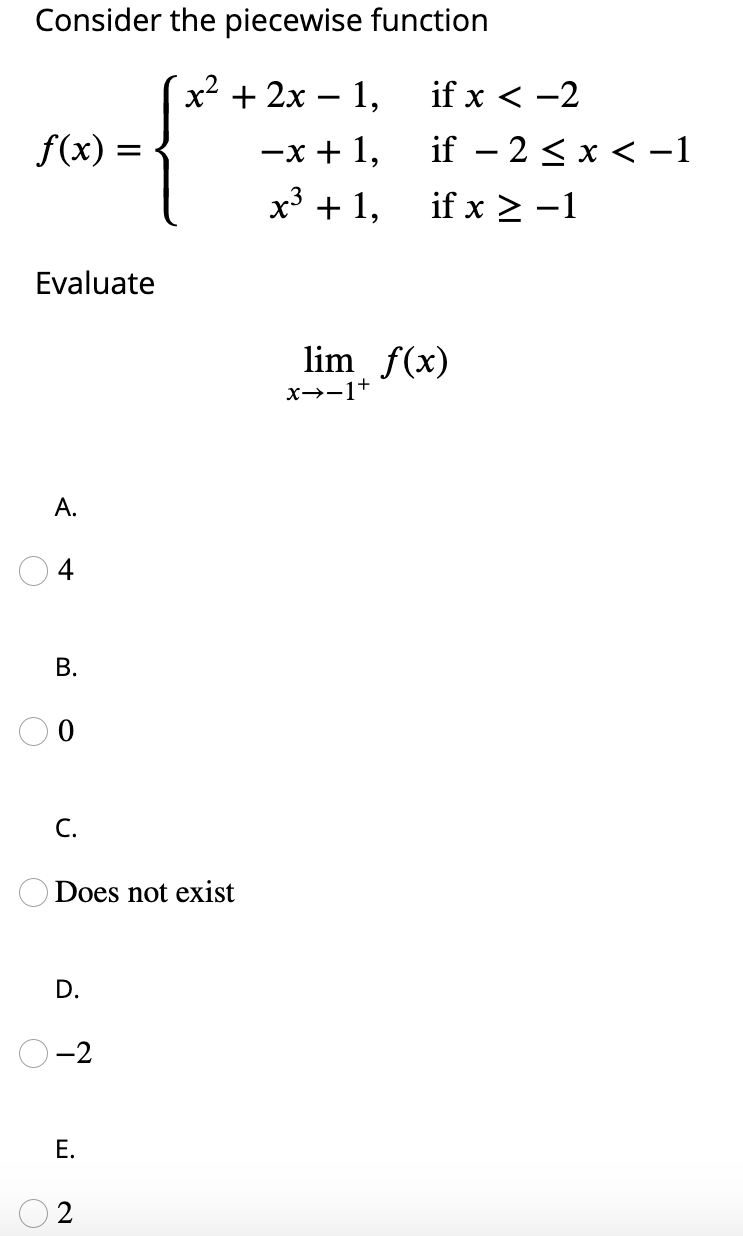 Solved Consider The Piecewise Function F X X2 2x 1 Chegg Com