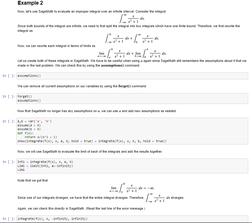 Solved Lab 06 - Improper Integrals Overview In this lab, we | Chegg.com