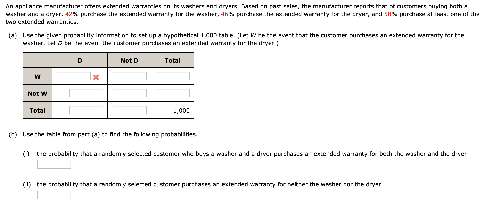 Solved An appliance manufacturer offers extended warranties