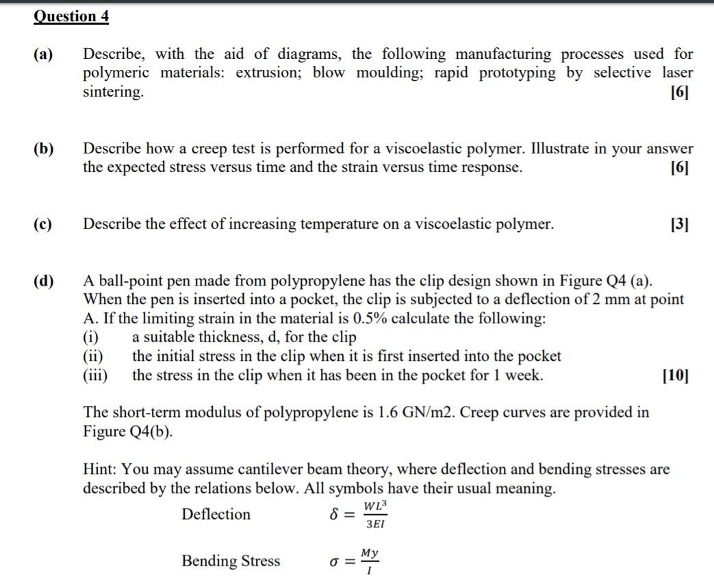 Solved Question 4 (a) Describe, With The Aid Of Diagrams, | Chegg.com