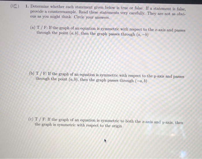 Solved (126) 1. Determine whether each statement given below | Chegg.com