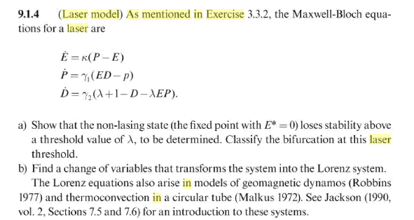 9 1 4 Laser Model As Mentioned In Exercise 3 3 2 Chegg Com