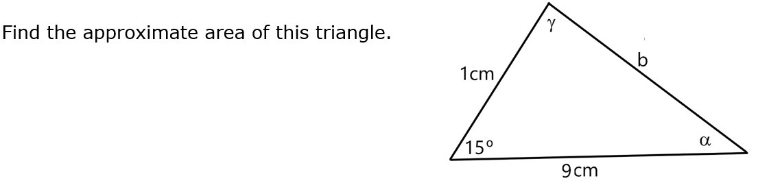 Solved Find the approximate area of this triangle. | Chegg.com