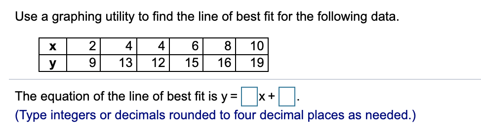 Finding the equation of the line of best fit, Math, Precalculus, Linear  Relations and Functions