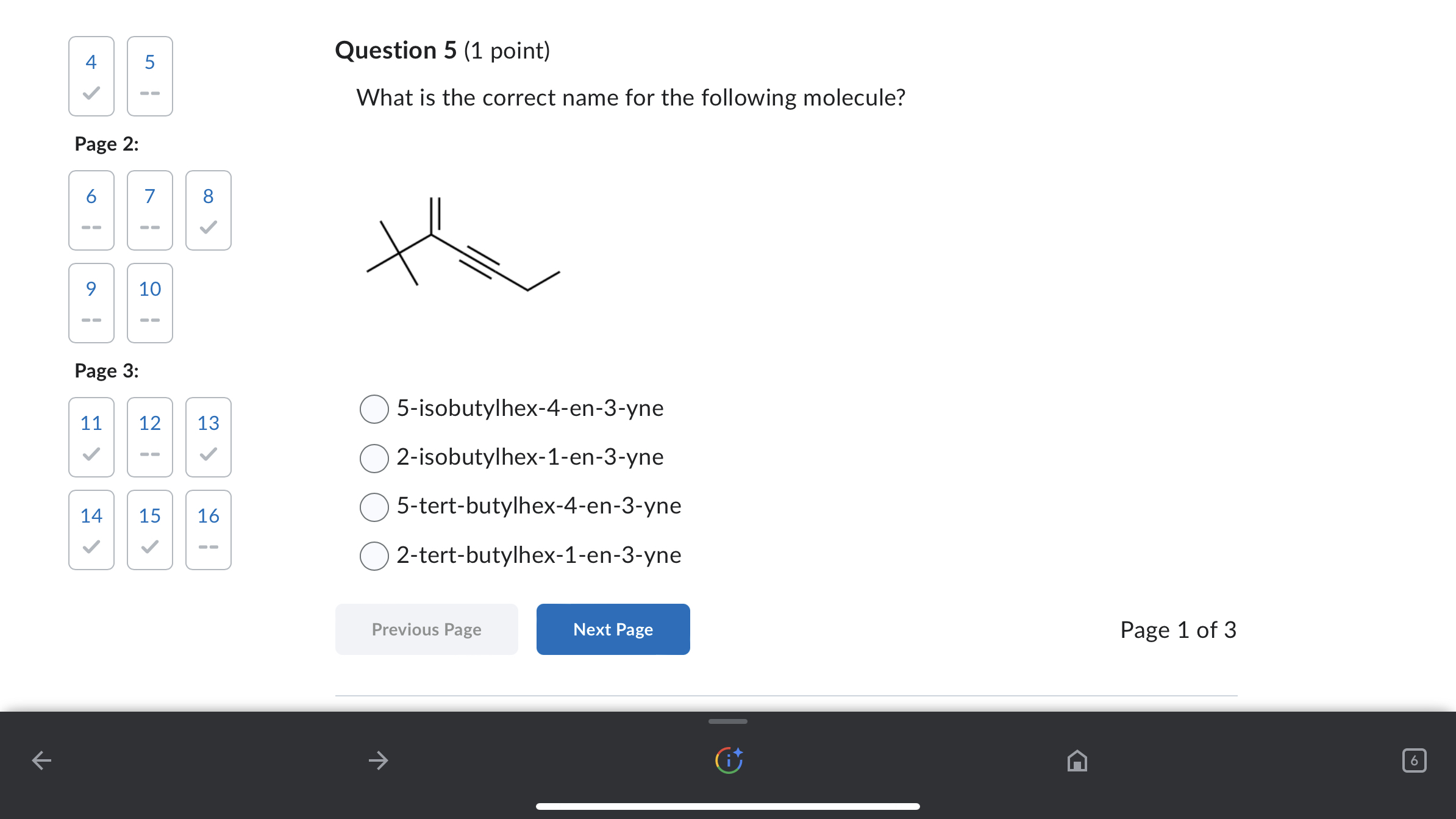 Solved Page 1: 1 33 45 Page 2: 910 Page 3: Question 6 (1 | Chegg.com