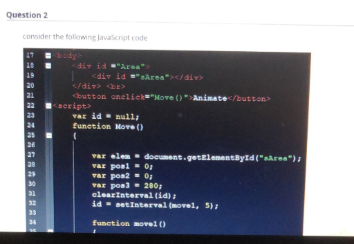 Solved Question 2 consider the following JavaScript code 17 | Chegg.com