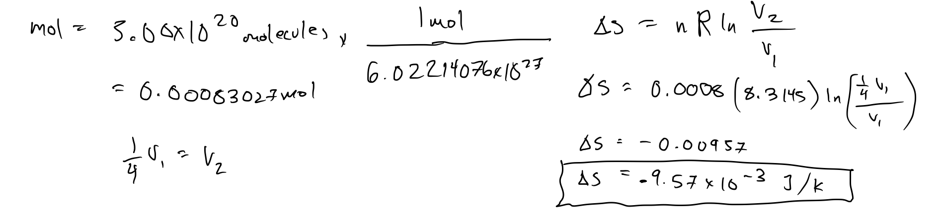 Solved Calculate the change in entropy that occurs when 5.00 | Chegg.com