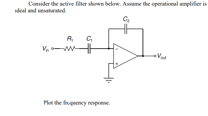 Solved Consider the active filter shown below. Assume the | Chegg.com