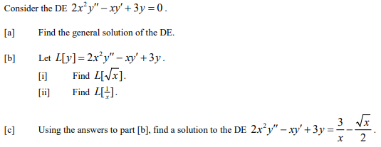 Solved Consider the DE 2x’y