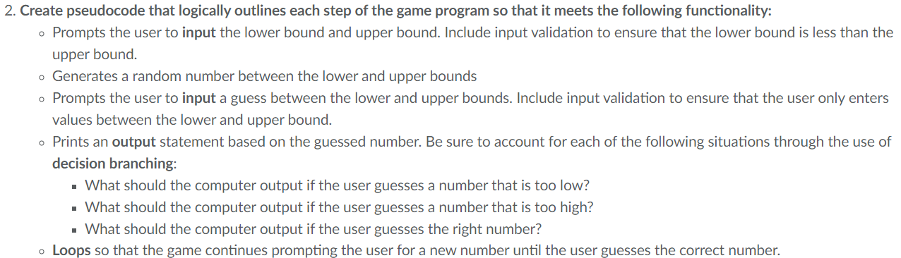 Solved Higher/Lower Game Description Your friend Maria has | Chegg.com